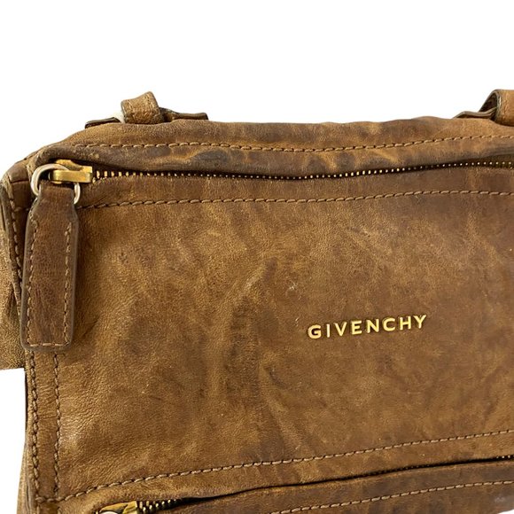 Authentic Brown Givenchy Distressed Leather Pandora Purse - Picture 4 of 4